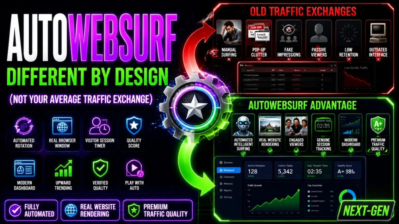 What Makes AutoWebSurf Completely Different From Regular Traffic Exchanges?
